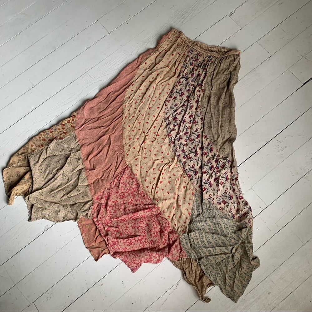 Boho midi skirt